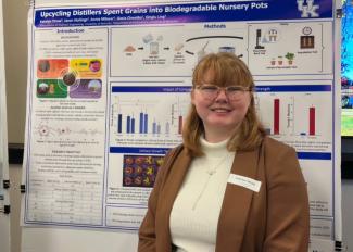 Katelyn Straw with poster